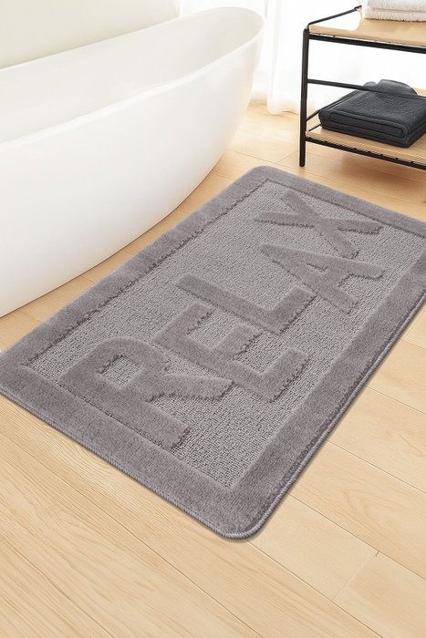 Mijölnir Relax - Alfombrilla de baño Gris 60 x 100 cm Mijölnir Relax - Alfombrilla de baño Gris 60 x 100 cm